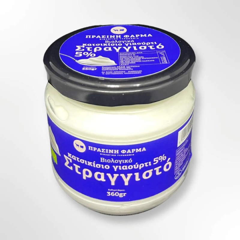 Βιολογικό Γιαούρτι  Στραγγιστό 5%  Κατσικίσιο  360g   Πράσινη Φάρμα
